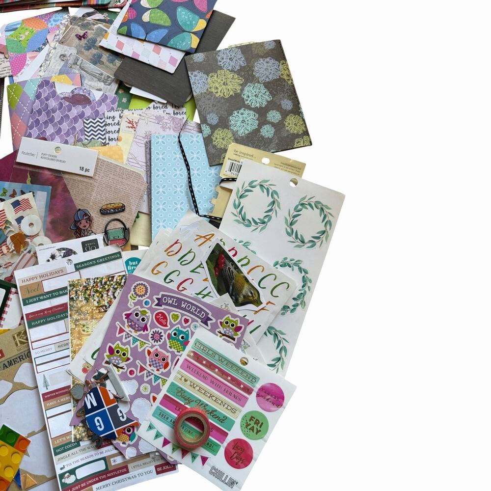 Mixed Scrapbook Sticker Ephemera Lot Junk Journal Planner Craft Paper Supplies - Picture 15 of 16